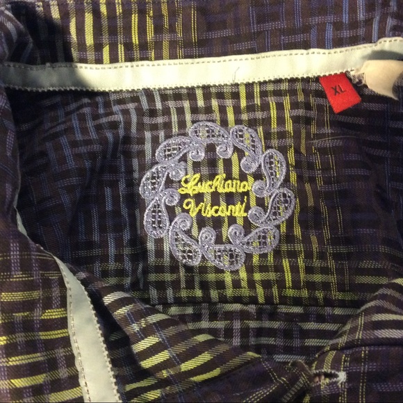 Luchiano Visconti Mens geometric long sleeve shirt size XL - Picture 6 of 10